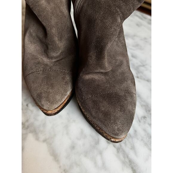 Prada Brown Suede Ankle Boot - Picture 2 of 7